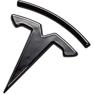 Tesla Emblem in Satin Black - 2pc Front & Rear