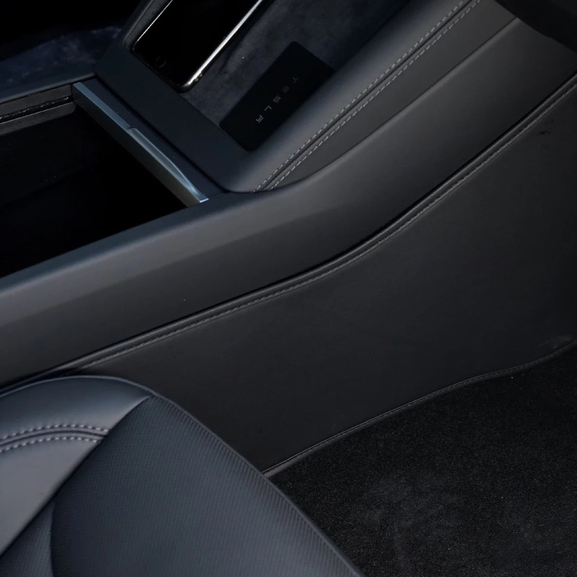 Center Console Sides Anti-kick Pad Cover for Model 3 - 2 Piece